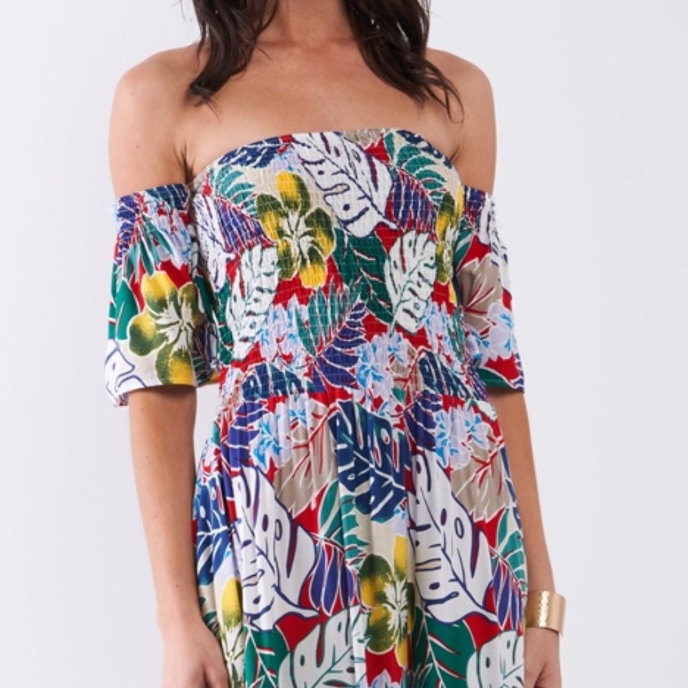 Tropical print Maxi dress - Picture 3 of 7